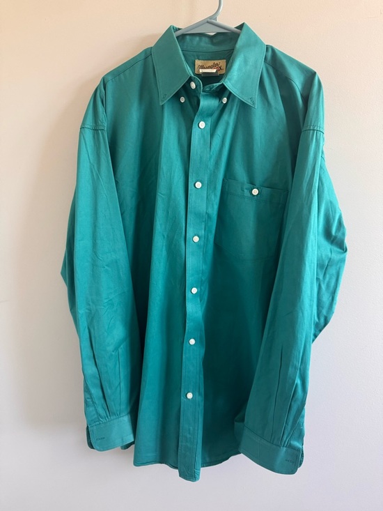 Wrangler Other - Wrangler 20X Competition Teal Long-Sleeve Button-Down Shirt Men’s XL
